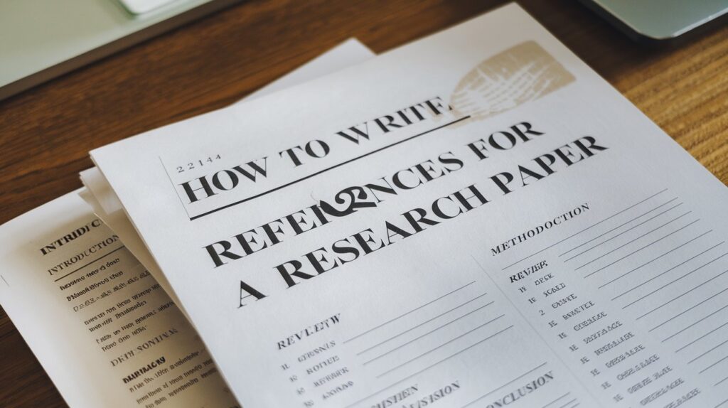 how to write references for a research paper